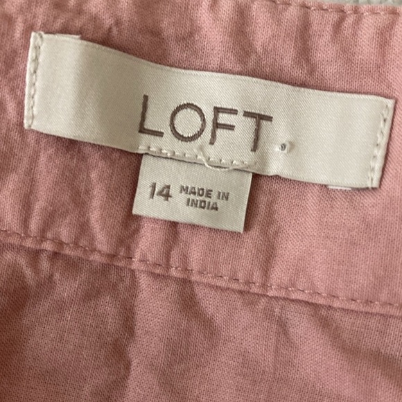 LOFT Blush Pink Eyelet Midi Ruffle Skirt, Women’s Size 14, pastel cotton - Picture 8 of 9